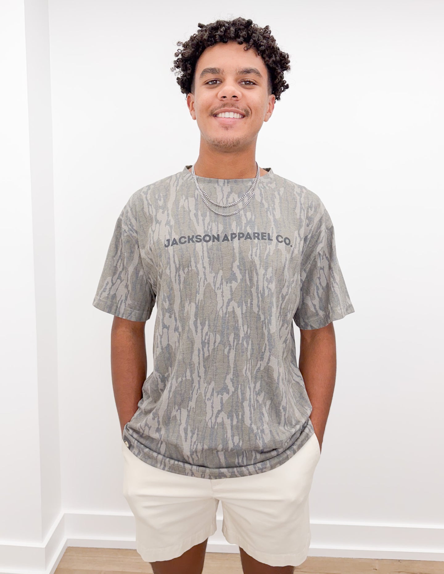 Jackson Apparel Co Bottomland Camo with Charcoal Ink