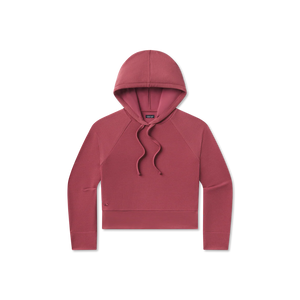Southern Marsh Women's Reagan Relaxed Waffle Hoodie in Rhubarb