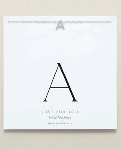 Bryan Anthonys Just for You Initial Necklace Silver