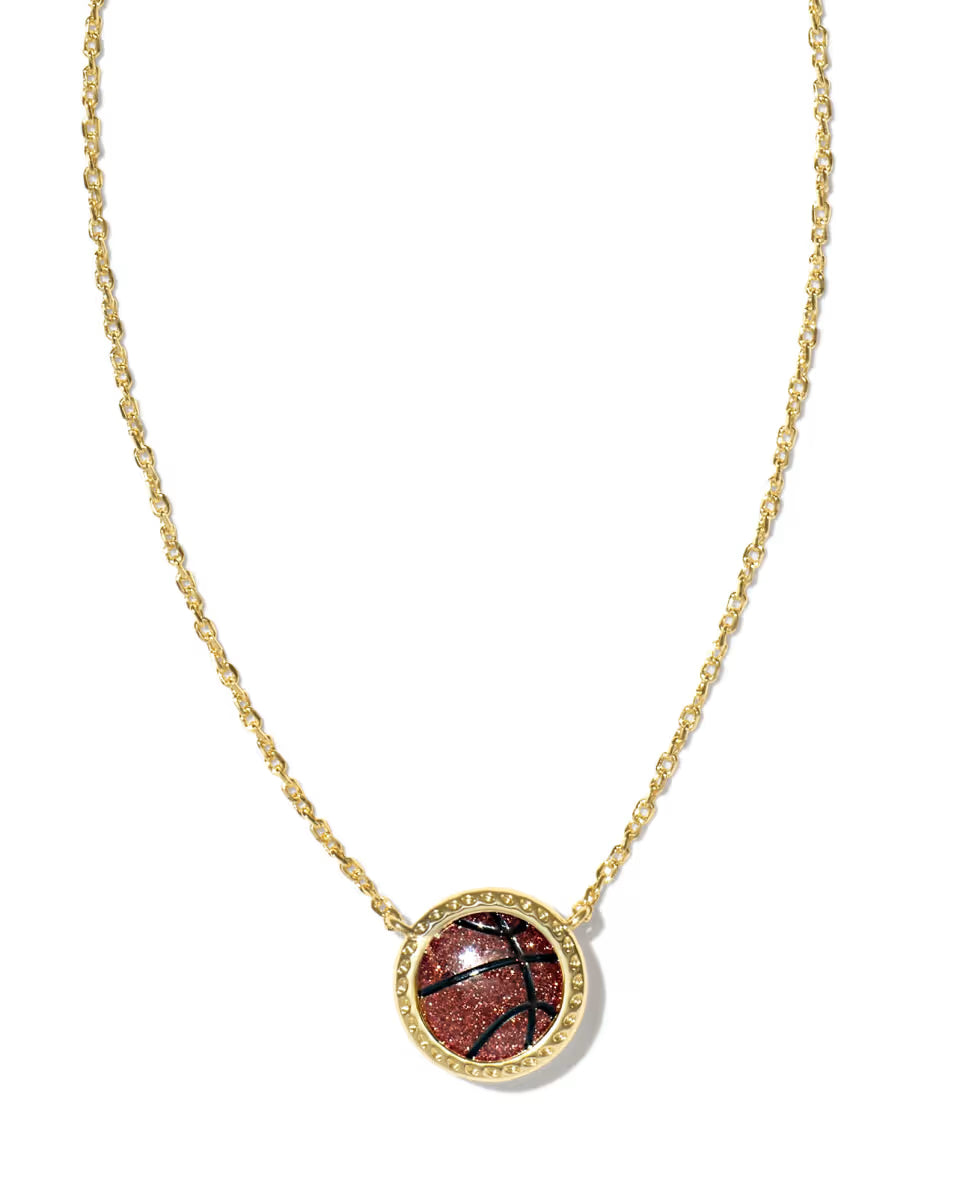 Kendra Scott Basketball Necklace in Gold