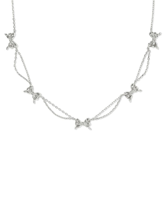 Kendra Scott Bow Strand Necklace in Silver