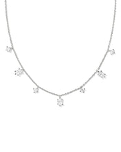 Load image into Gallery viewer, Kendra Scott Silver Cailin Strand Necklace in White CZ