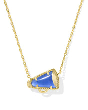 Load image into Gallery viewer, Kendra Scott Gold Cheer Pendant Necklace in Cobalt Illusion