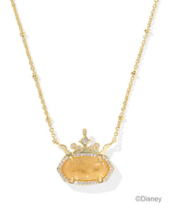Kendra Scott Disney Elisa Princess Gold Necklace in Orange Citrine