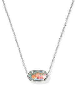 Kendra Scott Elisa Silver Necklace in Dichroic Glass