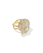 Load image into Gallery viewer, Kendra Scott Lucia Shell CCKTL Ring Gold/Iridescent Abalone