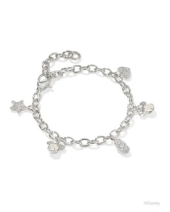 Kendra Scott Mickey Minnie Silver Charm Bracelet in Iridescent Mix