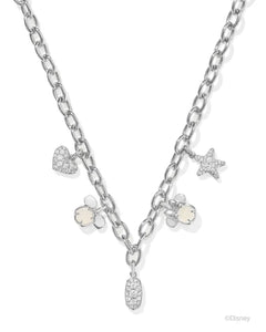 Kendra Scott Mickey Minnie Silver Charm Necklace in Iridescent Mix
