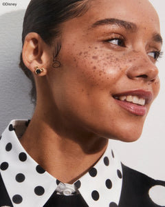 Kendra Scott Mickey Mouse Gold Stud Earrings in Black Drusy