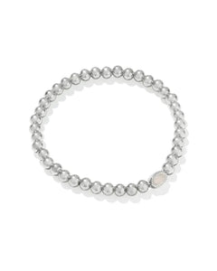 Kendra Scott Mini Elaina Stretch Bracelet Silver Iridescent Drusy