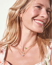Load image into Gallery viewer, Kendra Scott Tatum Short Pendant Gold Necklace in Dark Green Mix