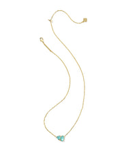 Load image into Gallery viewer, Kendra Scott Tatum Short Pendant Gold Necklace in Blue Mix