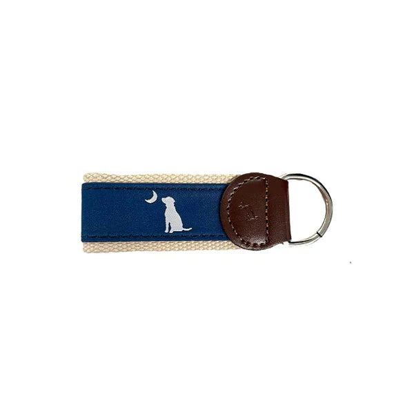 Local Boy Blue Dog & Moon Key Chain