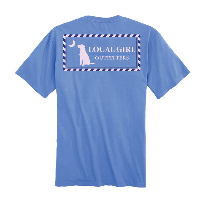 Local Girl Rope Plate SS Tee in Marina