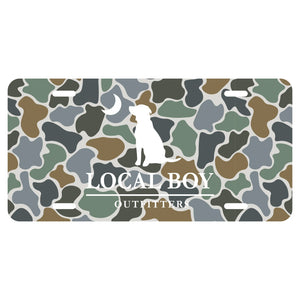 Local Boy Forest Camo Bluff License Plate