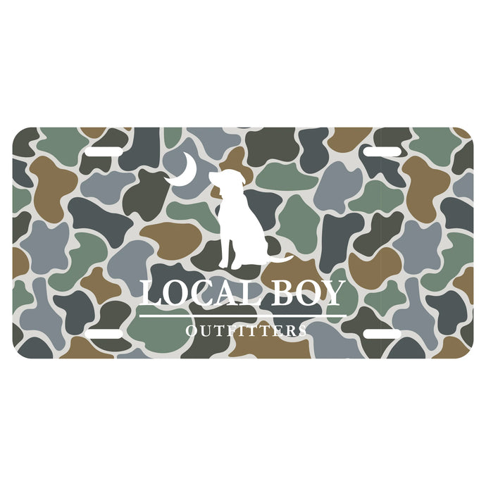 Local Boy Forest Camo Bluff License Plate