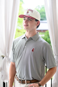 Mississippi State Outline Stripe Polo