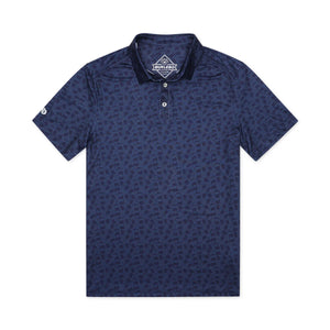 Burlebo Performance Polo in Navy Stars and Stripes