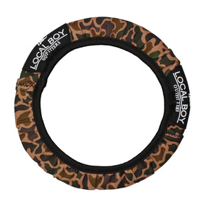 Local Boy Steering Wheel Cover in Old School Camo