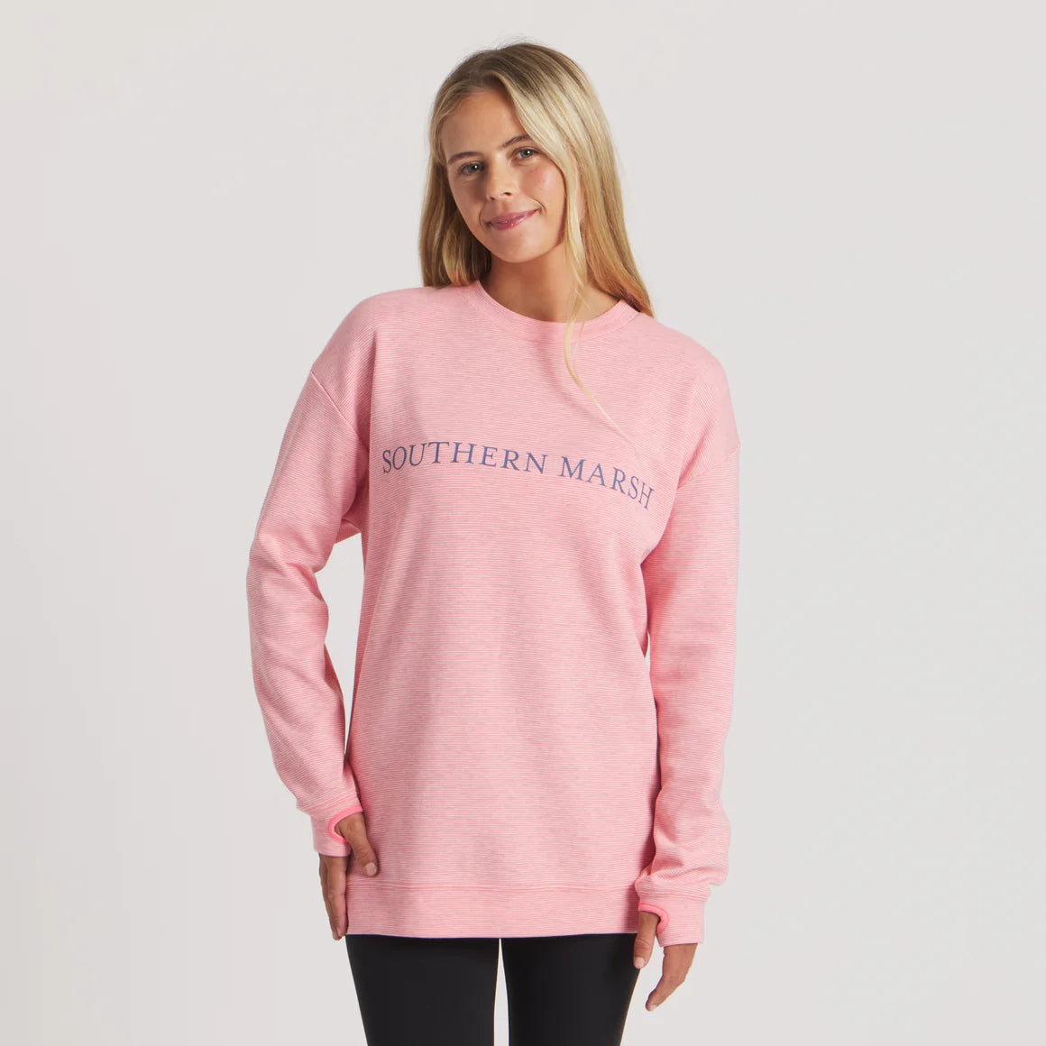 Southern Marsh Sunday Morning Sweater-Upper in Coral