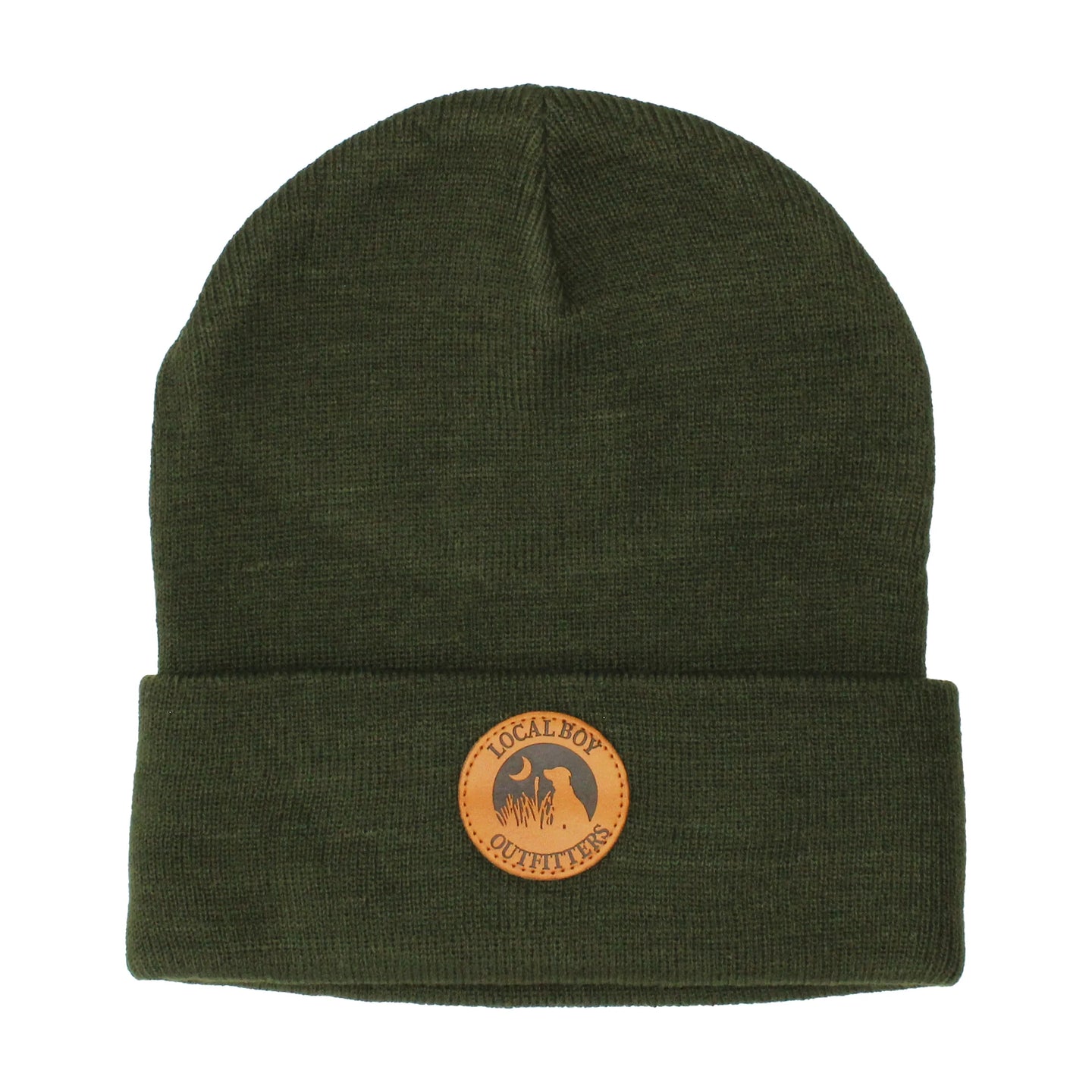 Local Boy Leather Patch Beanie