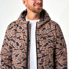 Load image into Gallery viewer, Burlebo Oversized Puffer Jacket in Gauge Camo
