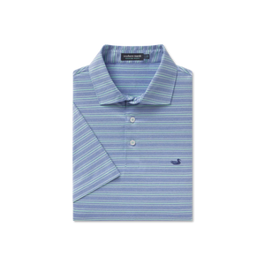 Southern Marsh Maybourne Featherlight Stripe Polo in Lilac & Mint