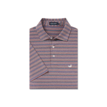 Load image into Gallery viewer, Southern Marsh Maybourne Stripe Polo in Navy &amp; Red