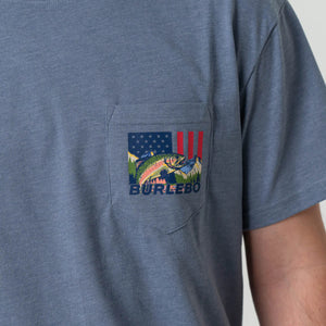 Burlebo Patriotic Scenic Fish SS Tee