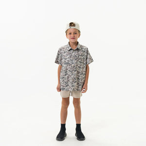 Burlebo Youth Performance Western Shirt in Classic Deer Camo
