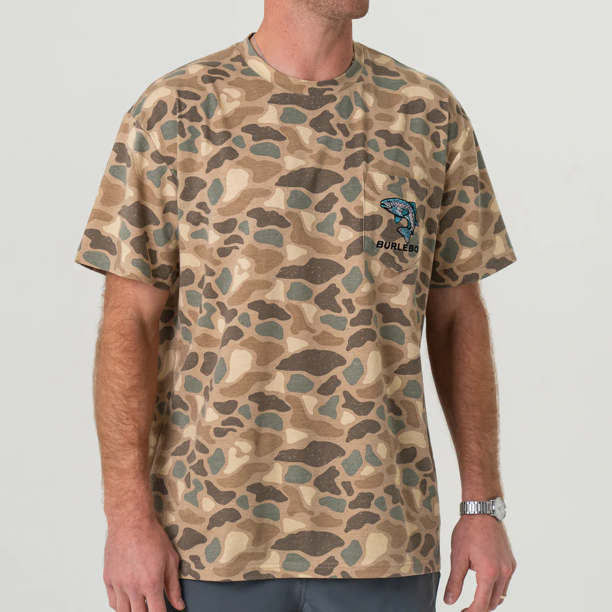 Burlebo Pintail Camo Jumping Trout SS Tee