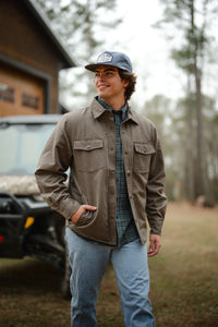 Local Boy Sportsman's Shacket in Mud Dog & Moon
