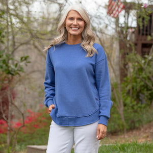 Royce Brand Melange Poncho LS Fleece in Royal