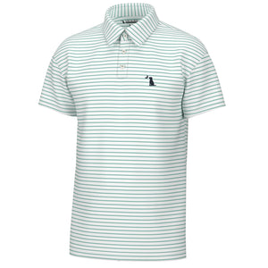 Local Boy Edisto Polo Turquoise/White