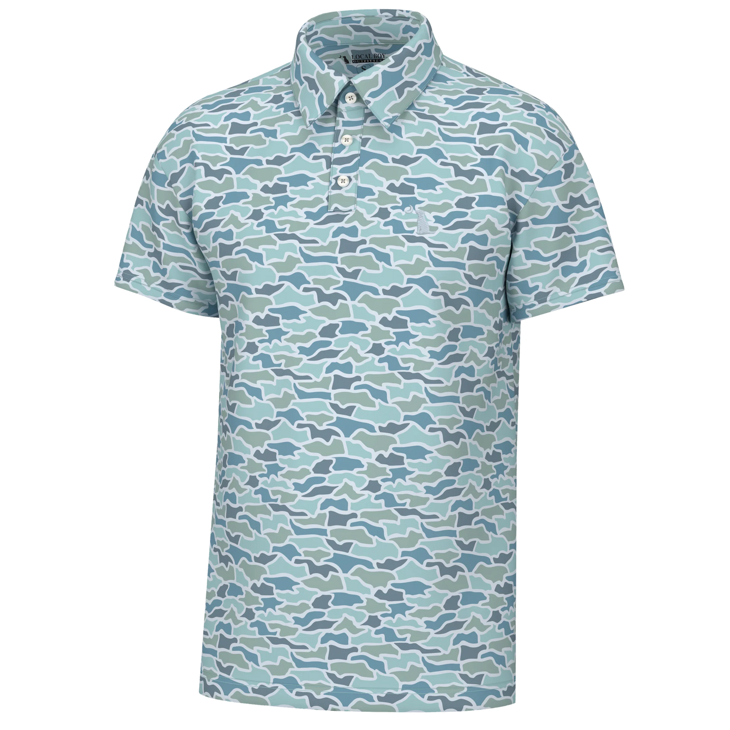Local Boy Youth Dirty Myrtle Polo in Cool Oak Camo