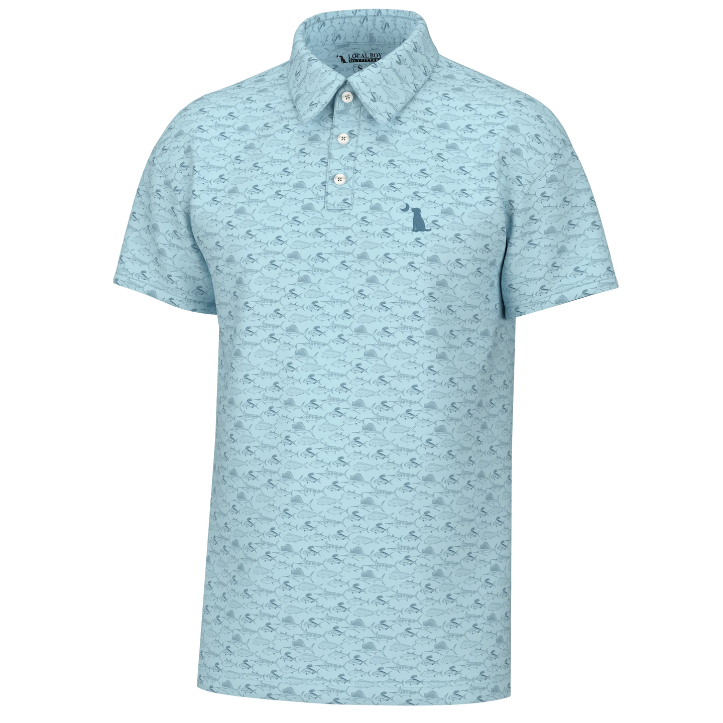 Local Boy Dirty Myrtle Polo in Saltwater