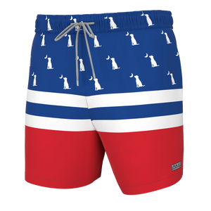 Local Boy Bayview Swim Trunks in Red White & Blue