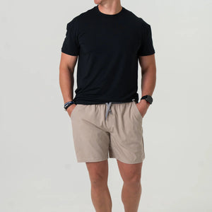 Burlebo 7" Athletic Shorts in Heather Khaki with Venado Camo Liner