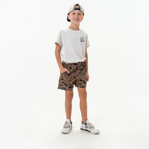 Burlebo Youth Everyday Shorts in Gauge Camo