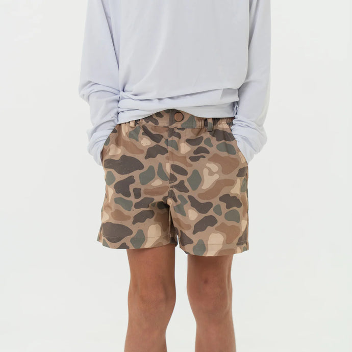 Burlebo Youth Everyday Shorts in Pintail Camo