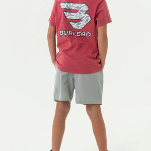 Burlebo Youth Athletic Shorts in Light Grey