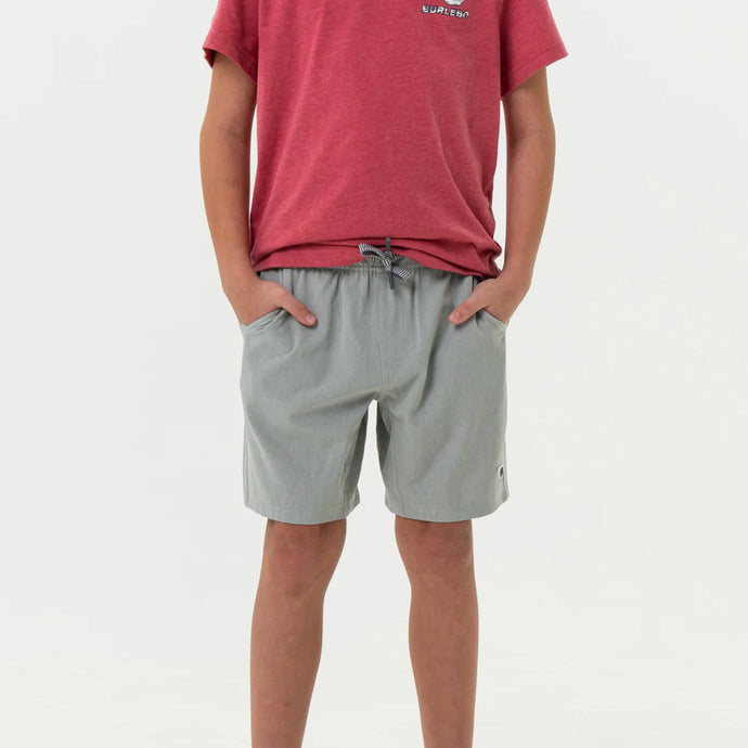 Burlebo Youth Athletic Shorts in Light Grey