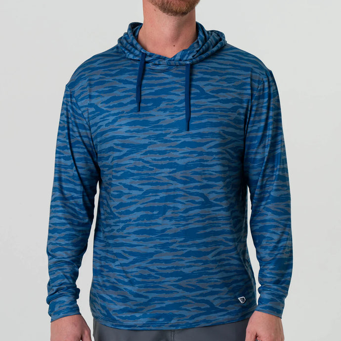 Burlebo Men's Performance Hoodie in Tiger Stripe Camo