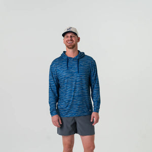 Burlebo Men's Performance Hoodie in Tiger Stripe Camo