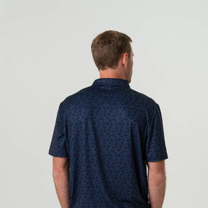 Burlebo Performance Polo in Navy Stars and Stripes
