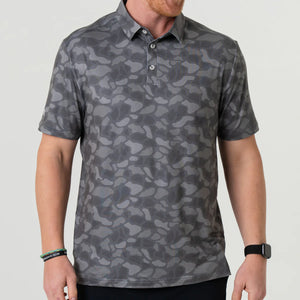 Burlebo Performance Polo in Stone Camo