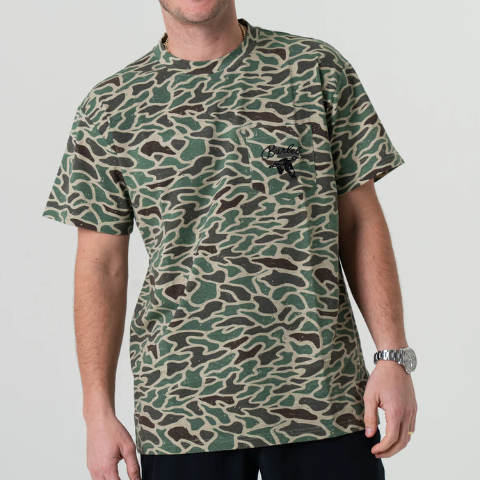 Burlebo Retro Duck Camo Mallard SS Pocket Tee