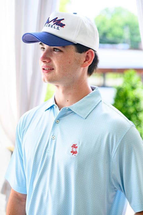 Ole Miss The 'Sip Blue Diamond Polo