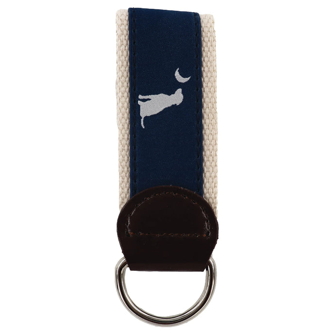 Local Boy Keychain Blue Dog & Moon