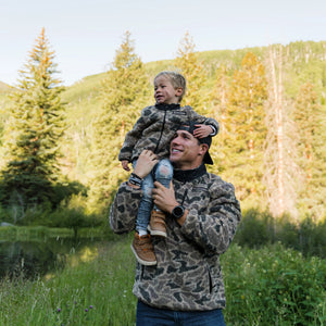 Burlebo Youth Sherpa Full Zip Jacket in Rocky Mountain Camo